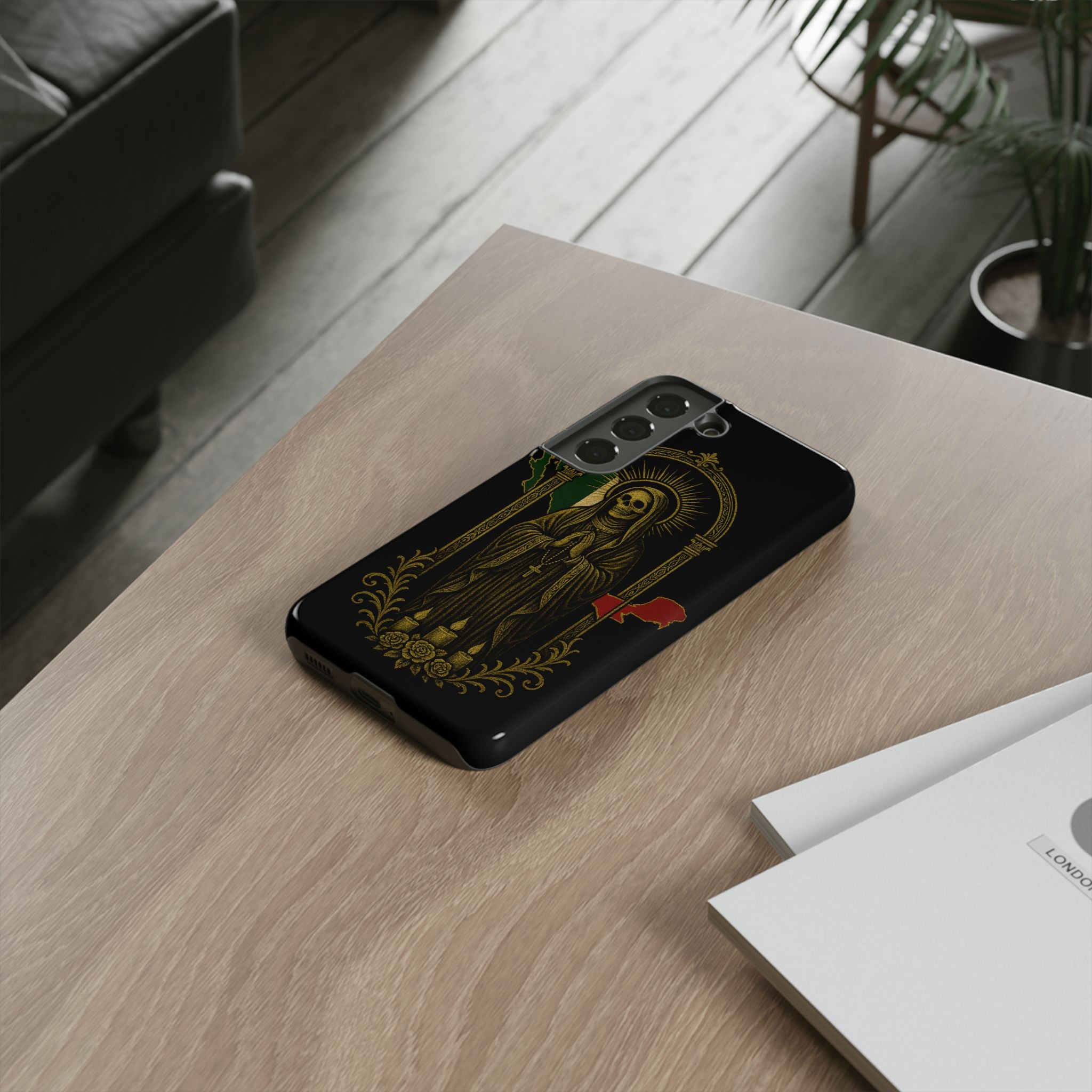 Santa Muerte Altar Protective Phone Case