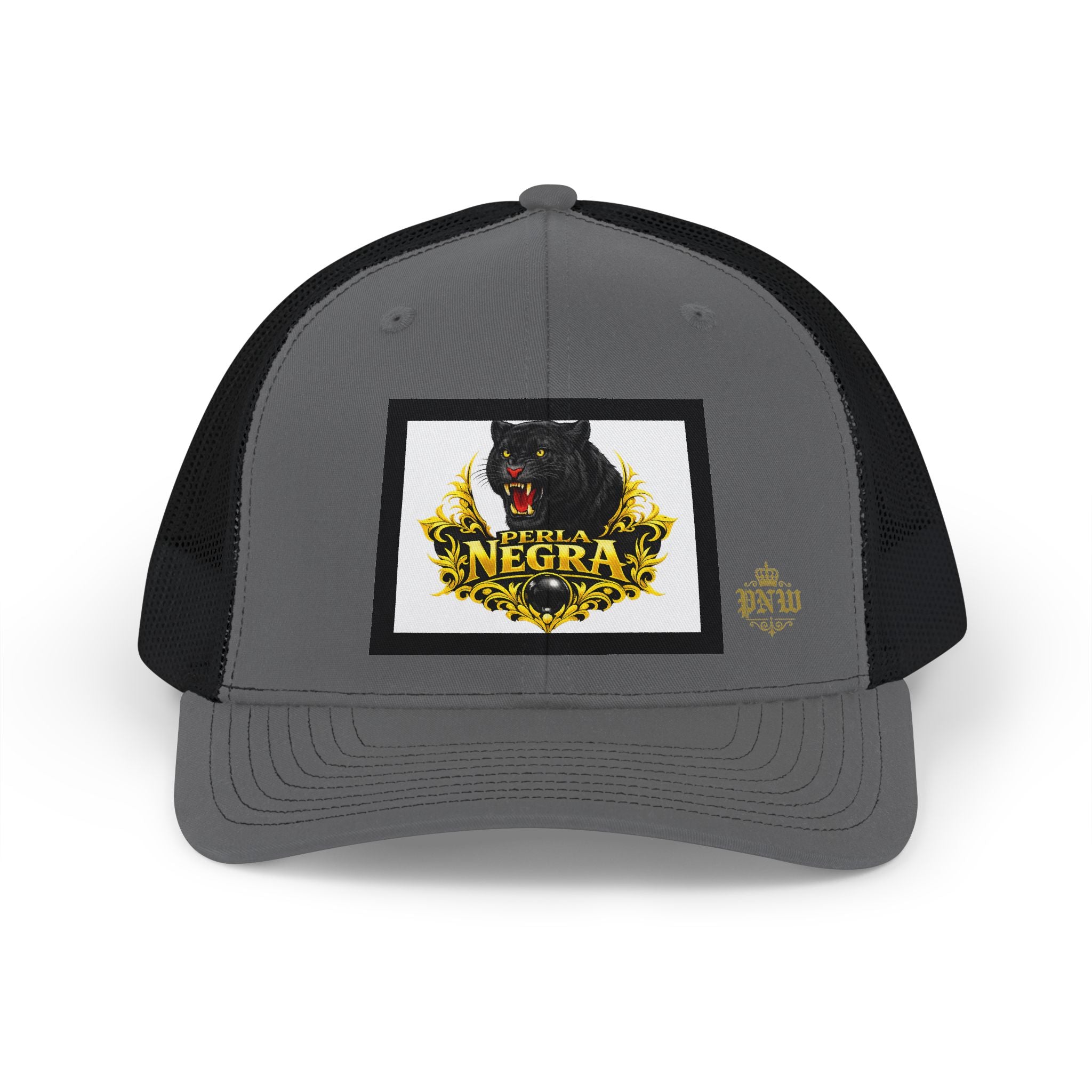 Perla Negra black panther trucker hat