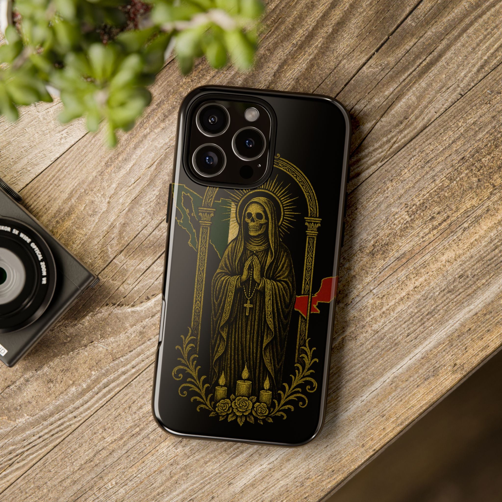 Santa Muerte Altar Protective Phone Case