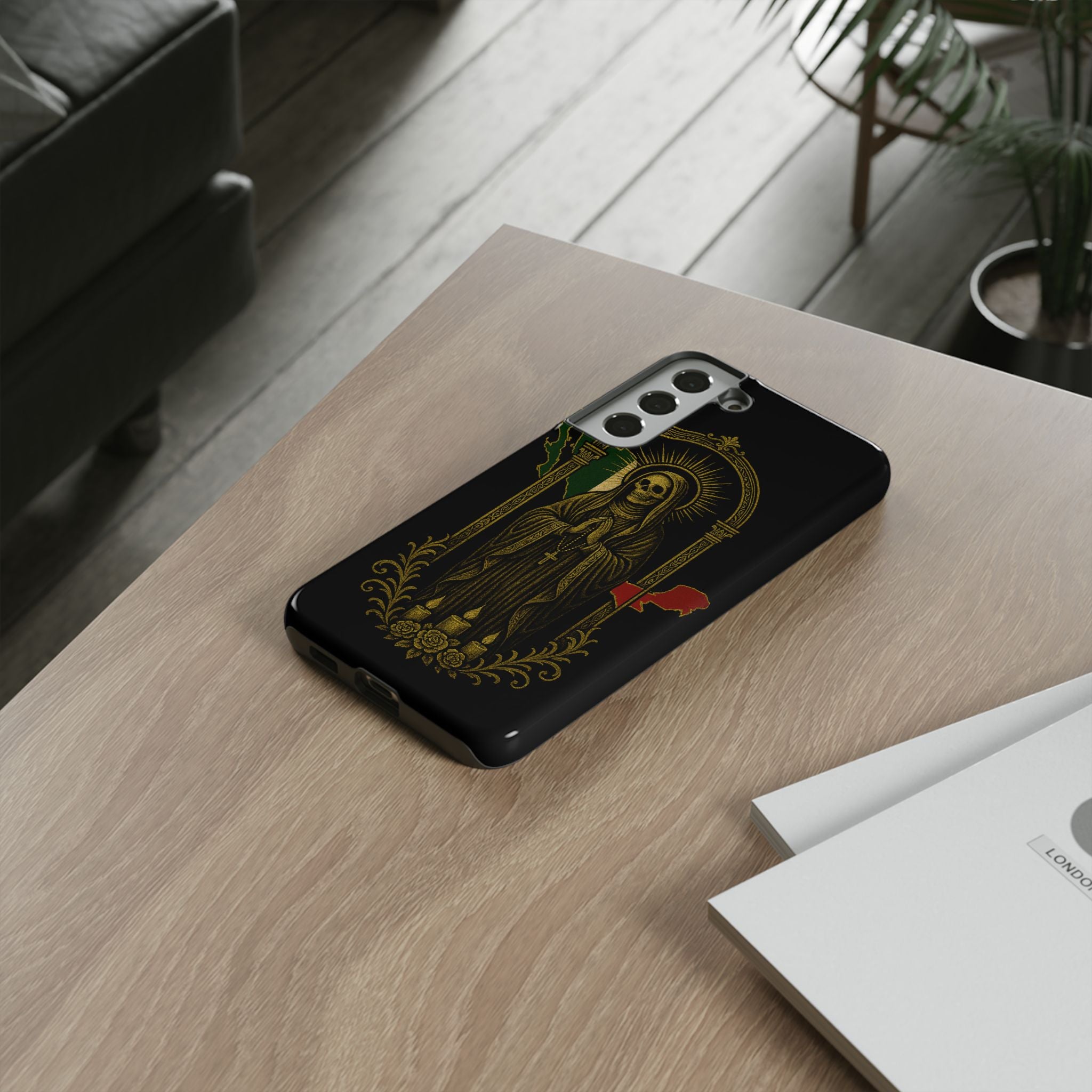 Santa Muerte Altar Protective Phone Case