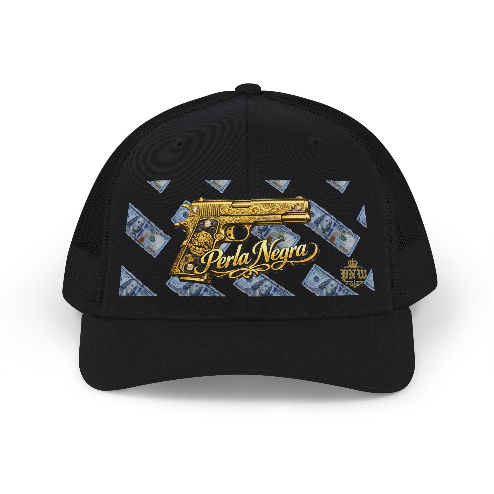 Perla Negra Gold Pistol Trucker Hat