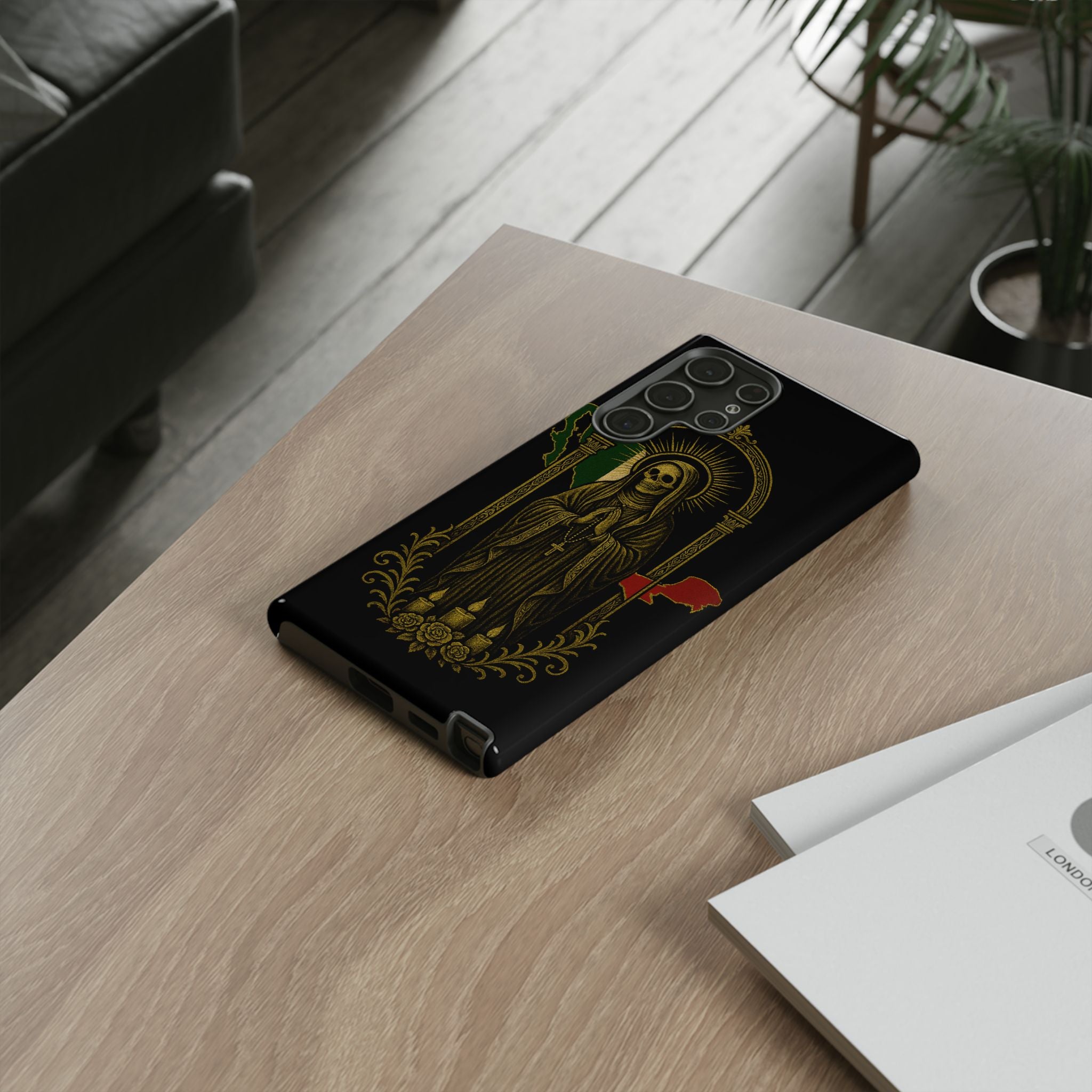 Santa Muerte Altar Protective Phone Case