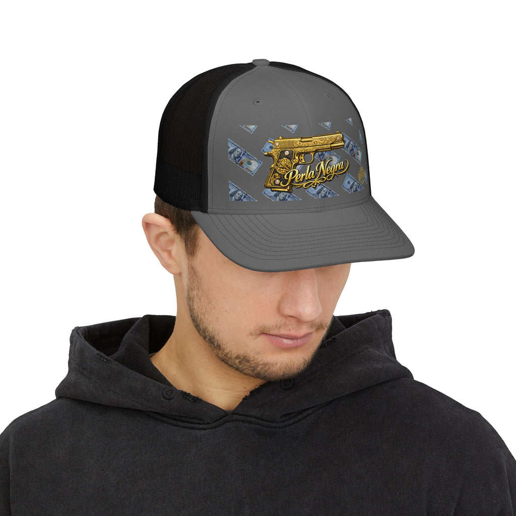 Perla Negra Gold Pistol Trucker Hat
