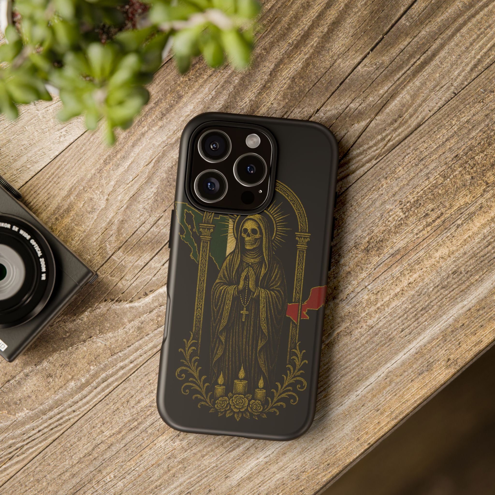 Santa Muerte Altar Protective Phone Case